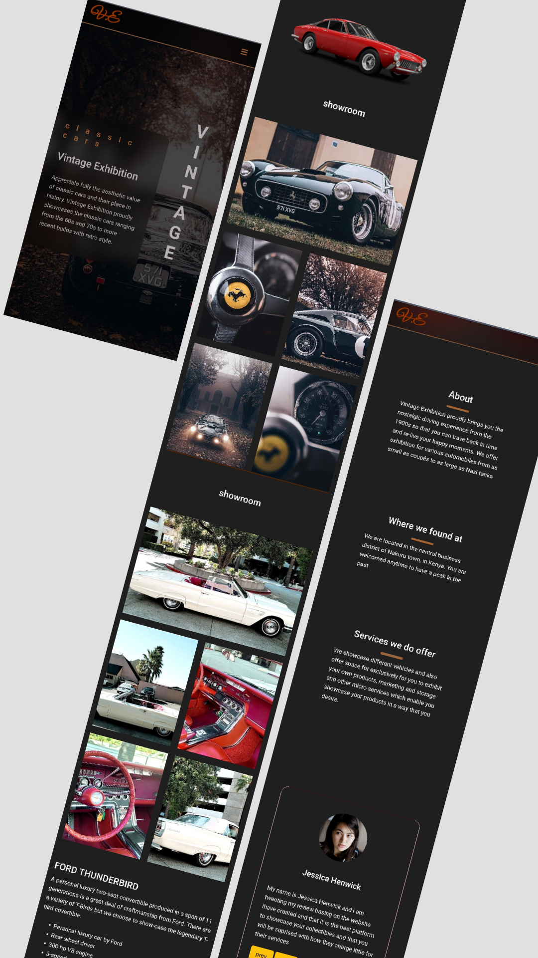 vintage exhibition page